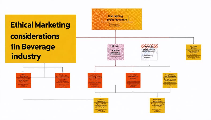 Diagram showing steps in ethical marketing for exotic drink brands